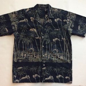 Men’s Hawaiian Print Camp Shirt Size L 🌴